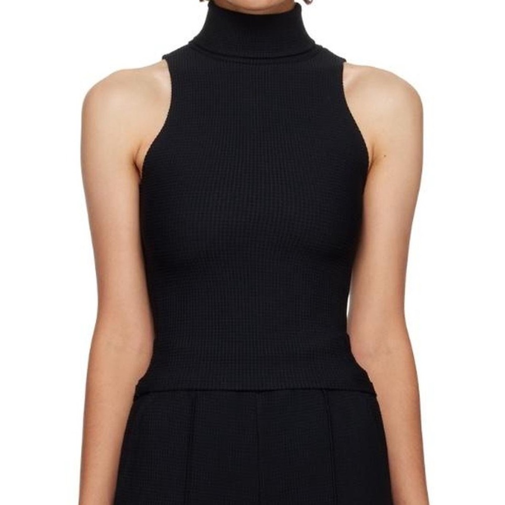 Gil Rodriguez Black Waffle Colette Turtleneck